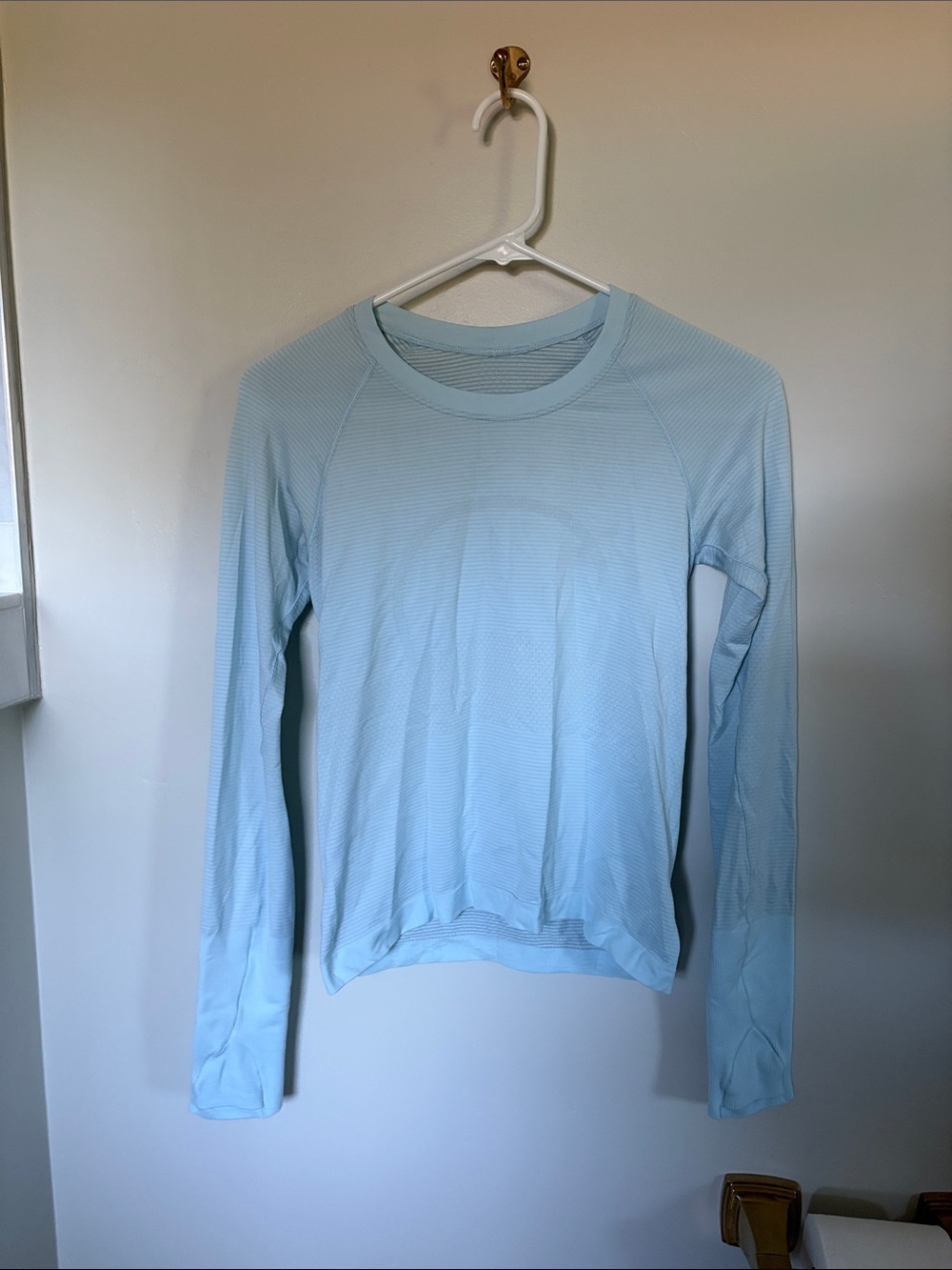 lululemon athletica Light Blue Long-Sleeve Top